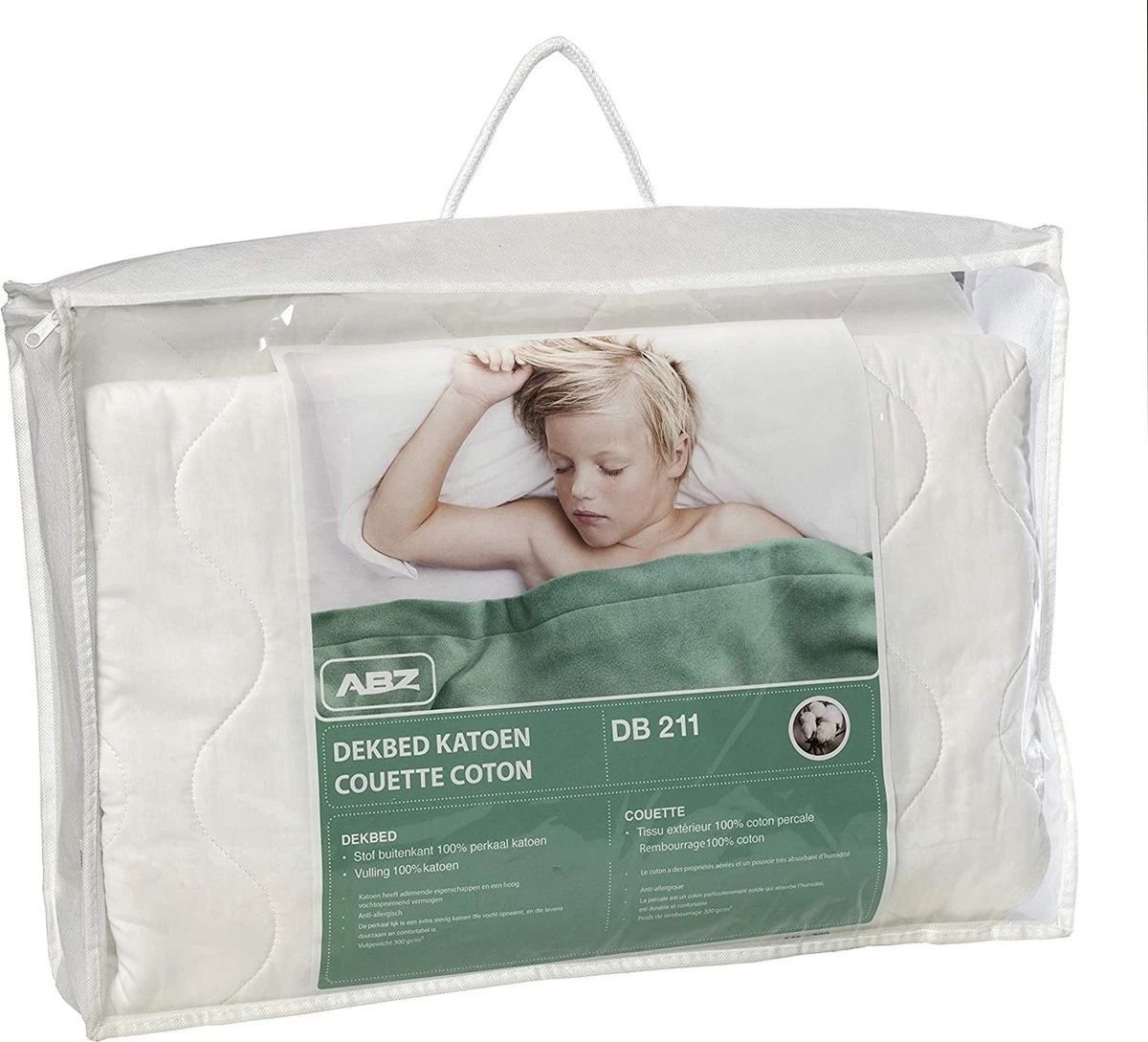 ABZ Dekbed - 100% Katoen - 100x140 cm - Wit ABZ Dekbed - 100% Katoen - 100x140 Cm - Wit -Baby Verzorging
