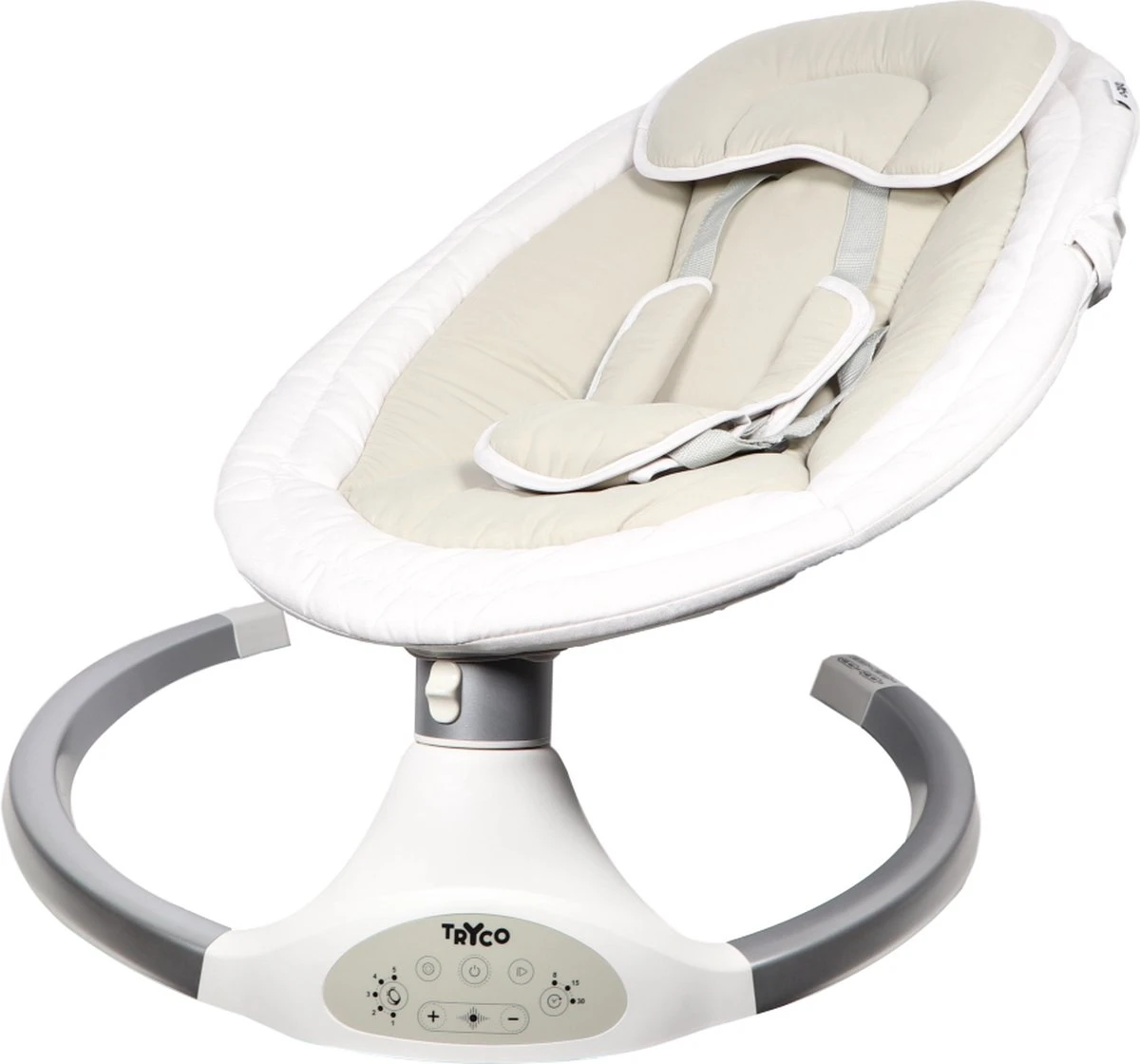 Tryco Hugg Swing Babyschommel - Zilver/Wit - Draaibare babyswing - Met Muziek Tryco Hugg Swing Babyschommel - Zilver/Wit - Draaibare Babyswing - Met Muziek -Baby Verzorging 1200x1120 2