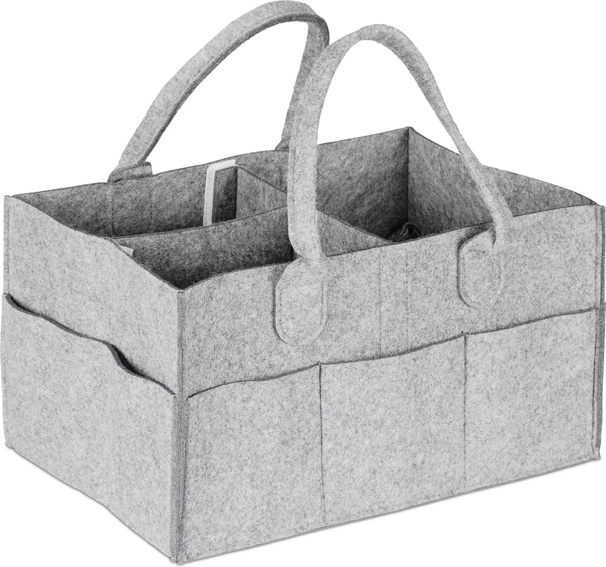 Relaxdays luiertas baby - verzorgingstas vilt - organizer luiers - uitneembare schotjes - Lichtgrijs Relaxdays Luiertas Baby - Verzorgingstas Vilt - Organizer Luiers - Uitneembare Schotjes - Lichtgrijs -Baby Verzorging