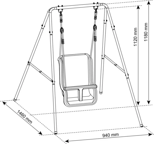 AXI Metalen Baby Schommel Met Zitje Antraciet/créme - Vrijstaande Schommelset Voor Binnen En Buiten -Baby Verzorging 1200x1125 6