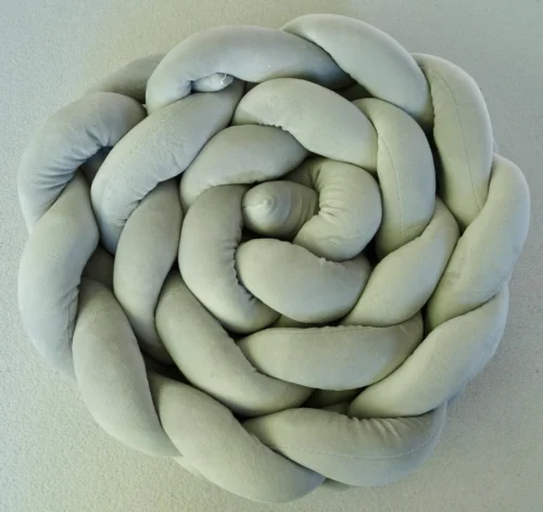 Baby Bed Bumper Gevlochten, Boxomrander, Hoofdbeschermer, Bedbumper,boxrand (2 Meter) Van Baby-slofje.nl , Grijs -Baby Verzorging 1200x1132 6