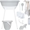 Bad- En Verzorgingsset Luma Hydrofiel Light Grey/Starterset Wit 6-delig -Baby Verzorging 1200x1142 4