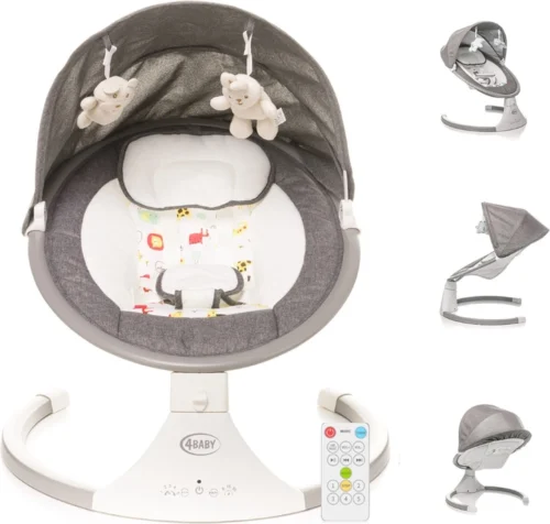 4Baby Rock 'n Relax Grijs - Babyschommel - Elektronische BabySwing - 5 Snelheden - Inclusief Accessoires 8 4Baby Rock 'n Relax Grijs - Babyschommel - Elektronische BabySwing - 5 Snelheden - Inclusief Accessoires -Baby Verzorging 1200x1143 2