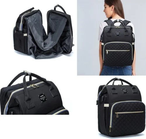 Luiertas - Multifuctioneel Luiertas 3 In 1 - Met Babybedje - Met Verschoningsmatje - Zwart - Met Usb - Met Verdikt Matras 8 Luiertas - Multifuctioneel Luiertas 3 In 1 - Met Babybedje - Met Verschoningsmatje - Zwart - Met Usb - Met Verdikt Matras -Baby Verzorging 1200x1143