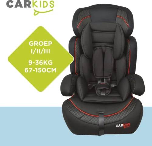 Carkids Verstelbaar Kinderautostoeltje Zwart En Rood | Kinderautostoel Groep 1-2-3 | Kinderen Van 9 Maanden-12 Jaar | 9-36 Kg -Baby Verzorging 1200x1150 6