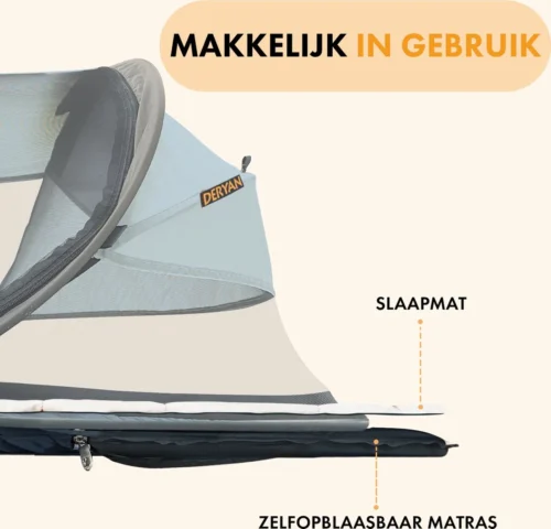 Deryan Baby Luxe Campingbedje – Inclusief Zelfopblaasbare Matras - Blue -Baby Verzorging 1200x1151 5