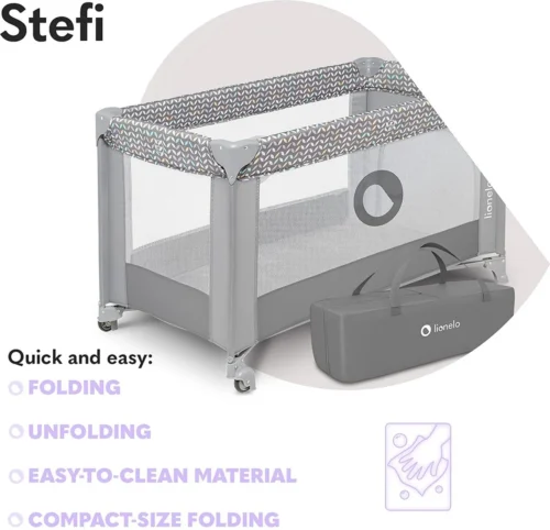 Lionelo Stefi - Campingbedje - 125x65cm - Tot 15kg - Transporttas -Baby Verzorging 1200x1156 1