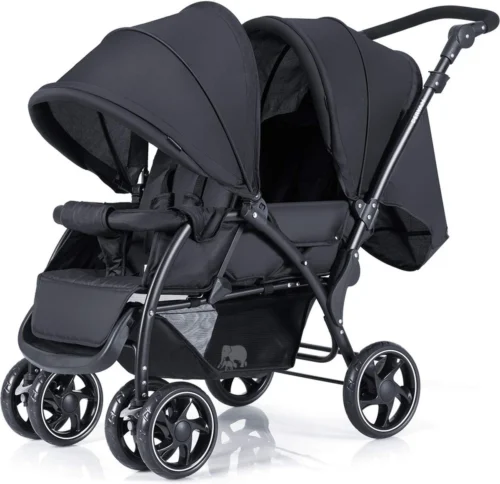 Deryan Luxe Elena Dubbele Buggy- Duo Buggy – Tandem Buggy – Compact En Lichtgewicht -Baby Verzorging 1200x1161 2