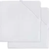 Jollein Hoeslaken Molton Wieg 40x80/90cm - Wit - 2 Stuks