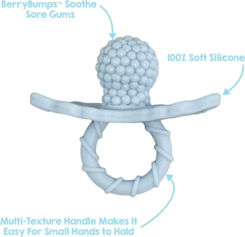 RaZbaby RaZberry - Bijtspeentje - Blauw - Grijs - 2 Stuks -Baby Verzorging 1200x1162