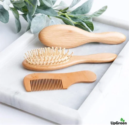 UpGreen® - Baby Verzorgingsset – Baby Borstel – Baby Borstel Set - Kraamcadeau – Baby Manicureset - Baby Verzorgingsproducten – Baby Borstel En Kam – Baby Kam – Baby Borstel Hout – Baby Haarborstel – Baby Borstel Geitenhaar -Baby Verzorging 1200x1164 2