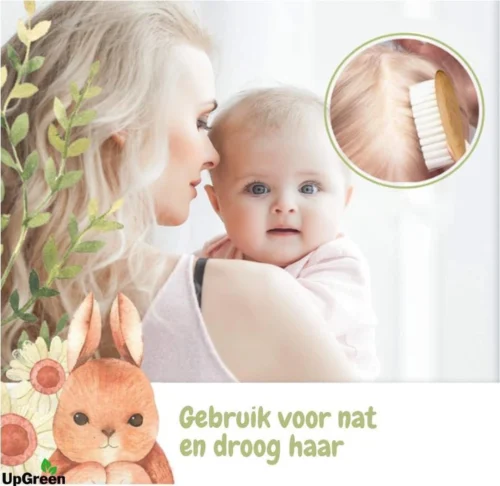 UpGreen® - Baby Verzorgingsset – Baby Borstel – Baby Borstel Set - Kraamcadeau – Baby Manicureset - Baby Verzorgingsproducten – Baby Borstel En Kam – Baby Kam – Baby Borstel Hout – Baby Haarborstel – Baby Borstel Geitenhaar -Baby Verzorging 1200x1167 3