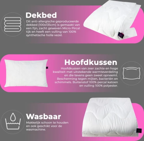 Kinderdekbed 2 In 1 KledingDroom® - 135x100 Cm Dekbed + 40x60 Kussen - Anti-allergisch Wasbaar 6 Kinderdekbed 2 In 1 KledingDroom® - 135x100 Cm Dekbed + 40x60 Kussen - Anti-allergisch Wasbaar -Baby Verzorging 1200x1172 1