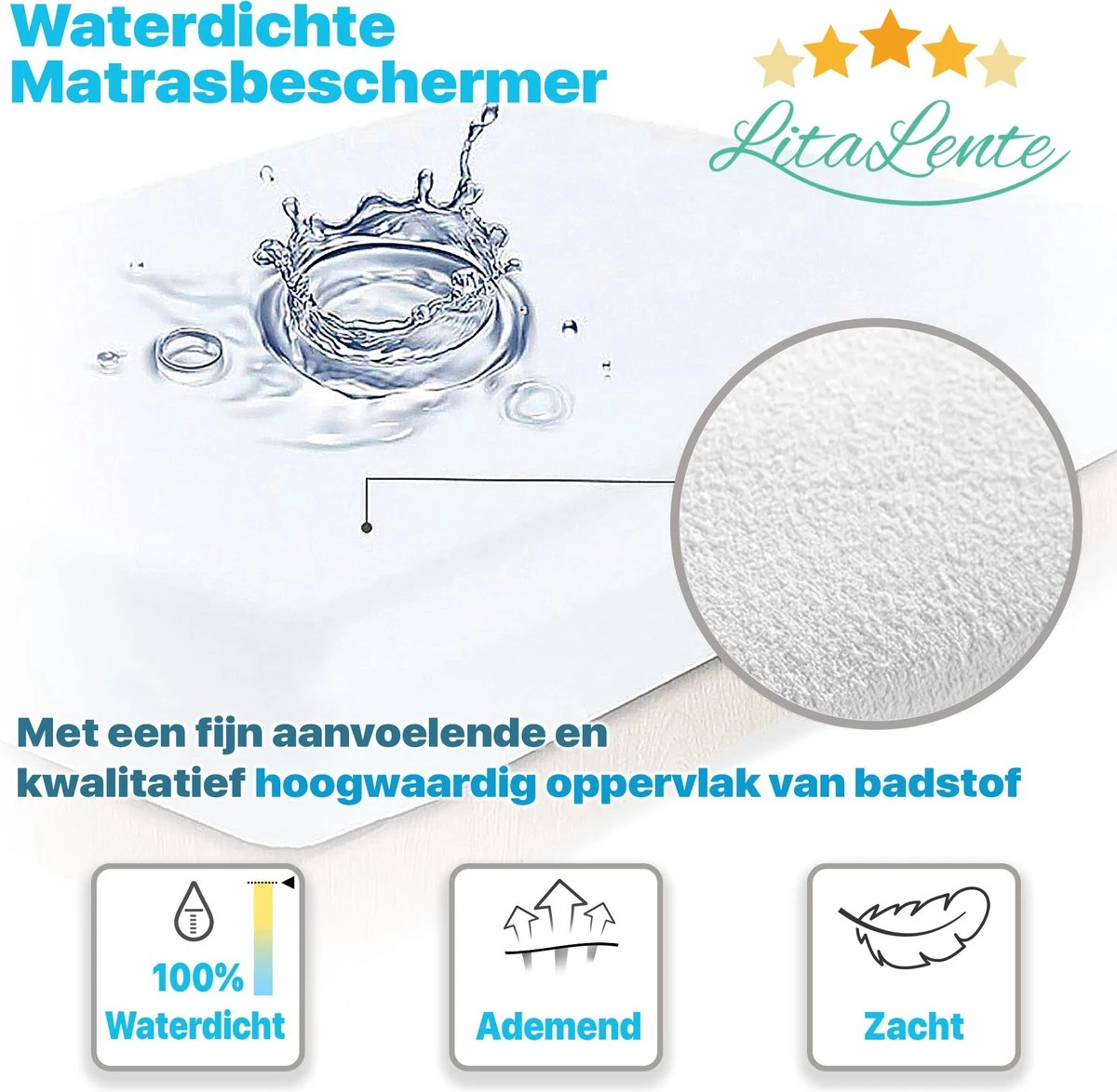 2x LitaLente Matrasbeschermer Waterdicht Babybedje 60x120 cm - Ledikant Molton 60x120 - Baby Matrasbeschermer 60x120cm - Waterdicht en ademend huismijtwerend matrasvernieuwer matrashoes - Hoeslakenbadstof - Antibacteriëel - Rondom Elastiek 2x LitaLente Matrasbeschermer Waterdicht Babybedje 60x120 Cm - Ledikant Molton 60x120 - Baby Matrasbeschermer 60x120cm - Waterdicht En Ademend Huismijtwerend Matrasvernieuwer Matrashoes - Hoeslakenbadstof - Antibacteriëel - Rondom Elastiek -Baby Verzorging 1200x1174 9