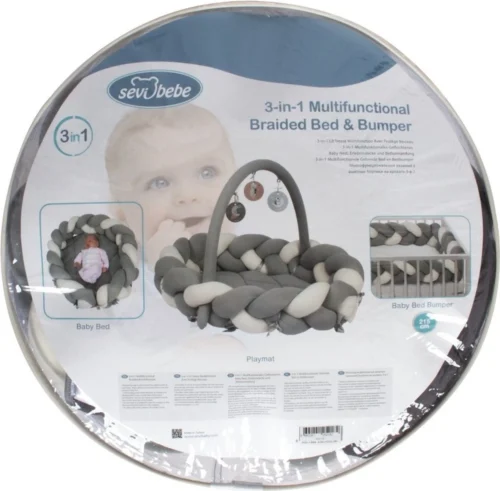 Sevibaby Roze 3-in-1 Braided Bedbumper En Babynest 521-2 4 Sevibaby Roze 3-in-1 Braided Bedbumper En Babynest 521-2 -Baby Verzorging 1200x1179 16