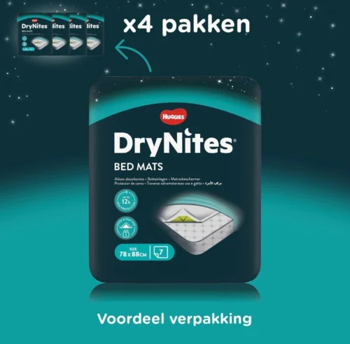 DryNites Matrasbeschermers - 28 Stuks - Extra Absorberend - Voordeelverpakking 4 DryNites Matrasbeschermers - 28 Stuks - Extra Absorberend - Voordeelverpakking -Baby Verzorging 1200x1179 8