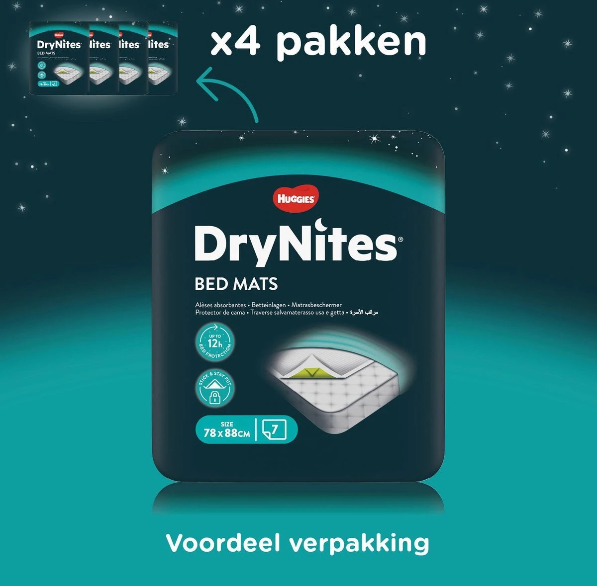 DryNites Matrasbeschermers - 28 stuks - extra absorberend - voordeelverpakking DryNites Matrasbeschermers - 28 Stuks - Extra Absorberend - Voordeelverpakking -Baby Verzorging 1200x1179 8