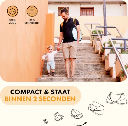 Deryan Baby Luxe Campingbedje – Inclusief Zelfopblaasbare Matras - Blue -Baby Verzorging 1200x1180 4