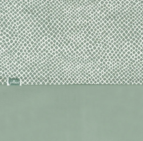 Jollein Baby Laken Wieg 75x100cm Snake - Ash Green