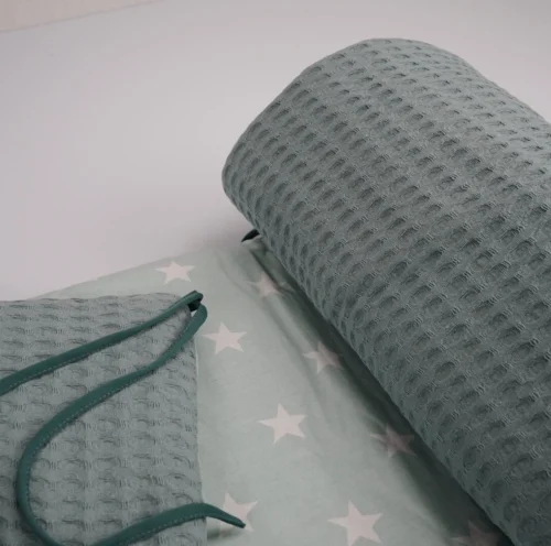 Bedomrander Monaco Groen Wafel Design - Bedbumper 4 Bedomrander Monaco Groen Wafel Design - Bedbumper -Baby Verzorging 1200x1191 5