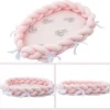 Buxibo - Draagbare Babynest - Co- Sleeper - Bed Bumper - Baby Bed Accessoires - Met Strikjes - Inclusief Bumper Rand - Verschoonmat - Veilig Slapen - Roze -Baby Verzorging 1200x1195 4