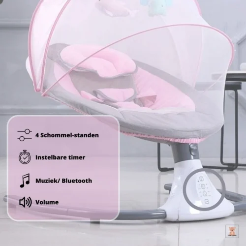 Baby Wieg | Elektrische Baby Wieg | Elektrische Wipstoel | Schommelstoel Baby | Bluetooth | Afstandsbediening - Blauw -Baby Verzorging 1200x1200 1037