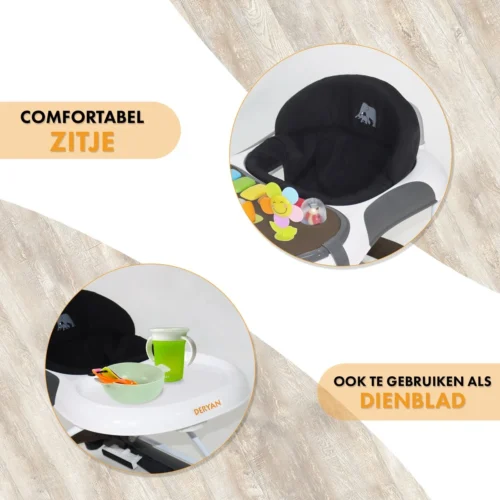 Deryan Luxe Loopstoel - Schommelfunctie -Inclusief Speelset En Dienblad - Bruin -Baby Verzorging 1200x1200 1123