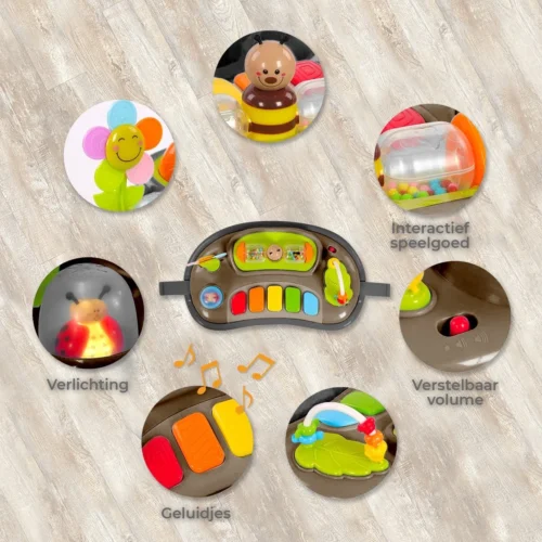 Deryan Luxe Loopstoel - Schommelfunctie - Inclusief Speelset En Dienblad - Zwart/Nougat -Baby Verzorging 1200x1200 1153