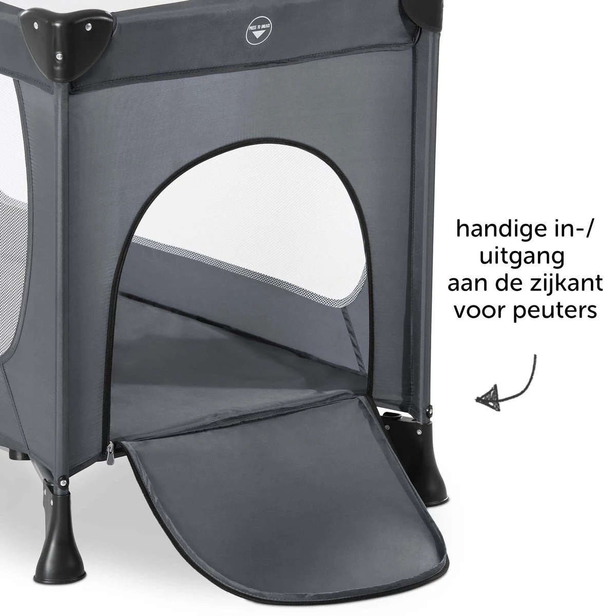 Hauck Dream N Play Plus Campingbedje Set - Met Matras en Muggennet - Grijs Hauck Dream N Play Plus Campingbedje Set - Met Matras En Muggennet - Grijs -Baby Verzorging 1200x1200 126