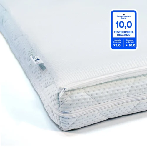 ABZ Babymatras Combi Witte Panter - Inclusief Topper Airgosafe - 60x120 Cm