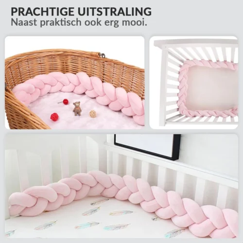 Buxibo Baby Bed Bumper - Baby Veiligheid/Hoofdbescherming/Bedbescherming - Multifunctionele Voedingskussen/Bedomrande/Boxomrander - 200CM - Roze 10 Buxibo Baby Bed Bumper - Baby Veiligheid/Hoofdbescherming/Bedbescherming - Multifunctionele Voedingskussen/Bedomrande/Boxomrander - 200CM - Roze -Baby Verzorging 1200x1200 1314
