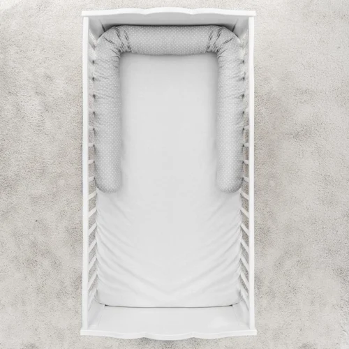 Fillikid Bedbumper 190 X 9 Cm Bedomrander Ledikant - Grijs Wit Stippen -Baby Verzorging 1200x1200 1338