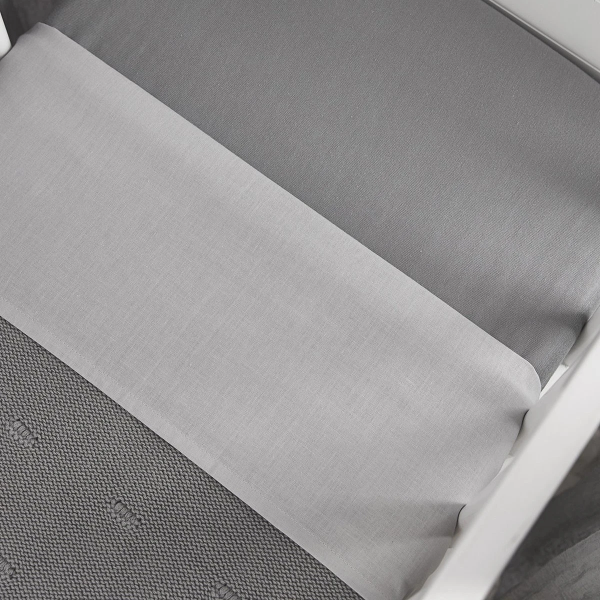 Meyco Uni wieglaken - 2-pack grey/light grey - 75x100cm Meyco Uni Wieglaken - 2-pack Grey/light Grey - 75x100cm -Baby Verzorging 1200x1200 1419