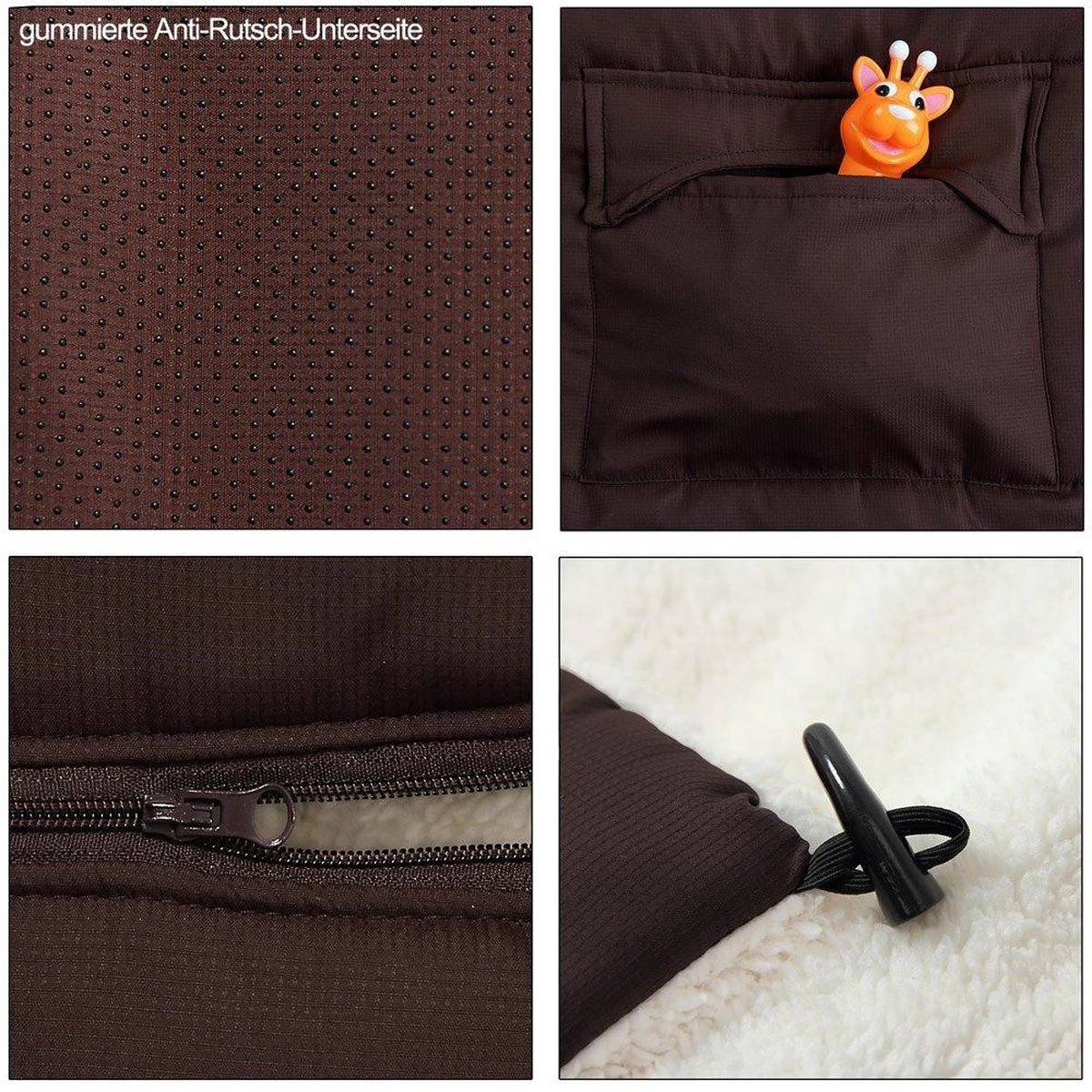 Monzana Voetenzak - voor Kinderwagen of Stoeltje - 93x56cm Bruin Monzana Voetenzak - Voor Kinderwagen Of Stoeltje - 93x56cm Bruin -Baby Verzorging 1200x1200 142