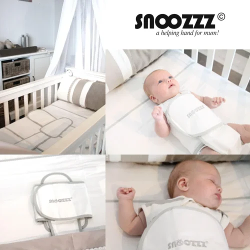 Snoozzz Slaapwikkel Regular - Baby Slaaphulp - Voorkomt Voorkeurshouding - Geschikt Voor Wieg En Ledikant - 0+ Maanden - Wit/Grijs - 180 X 50 Cm -Baby Verzorging 1200x1200 1462
