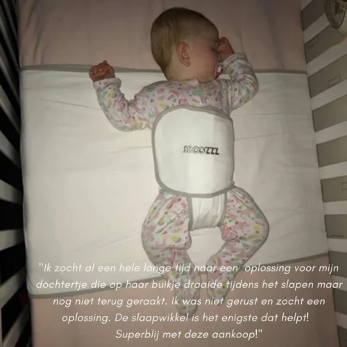 Snoozzz Slaapwikkel Regular - Baby Slaaphulp - Voorkomt Voorkeurshouding - Geschikt Voor Wieg En Ledikant - 0+ Maanden - Wit/Grijs - 180 X 50 Cm -Baby Verzorging 1200x1200 1463