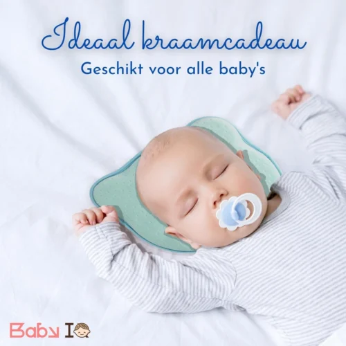 Baby IQ Orthopedisch Baby Hoofdkussen – Traagschuim – Tegen Plat Achterhoofd – Baby Kussen Plat Hoofd - Kraamcadeau – Blauw – Incl Gratis Bandana Slabber -Baby Verzorging 1200x1200 1470