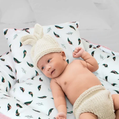 Hibaby Babynest - 90x57cm - Roze Met Printje - Inclusief Kussen -Baby Verzorging 1200x1200 1513