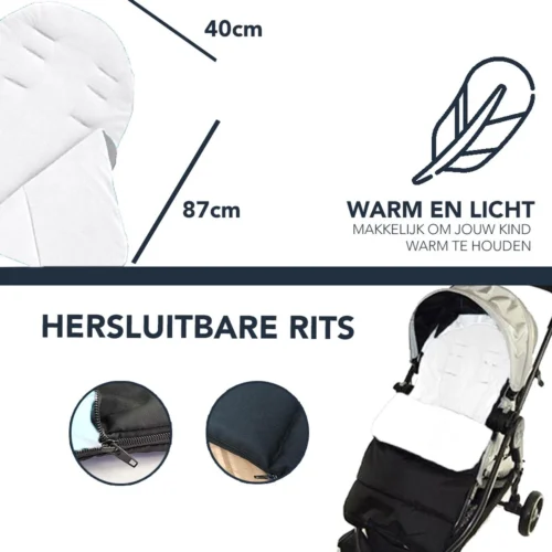 Achaté Voetenzak - Voor Kinderwagen Of Stoeltje – Baby Slaapzak - Autostoel - Wit 5 Achaté Voetenzak - Voor Kinderwagen Of Stoeltje – Baby Slaapzak - Autostoel - Wit -Baby Verzorging 1200x1200 162