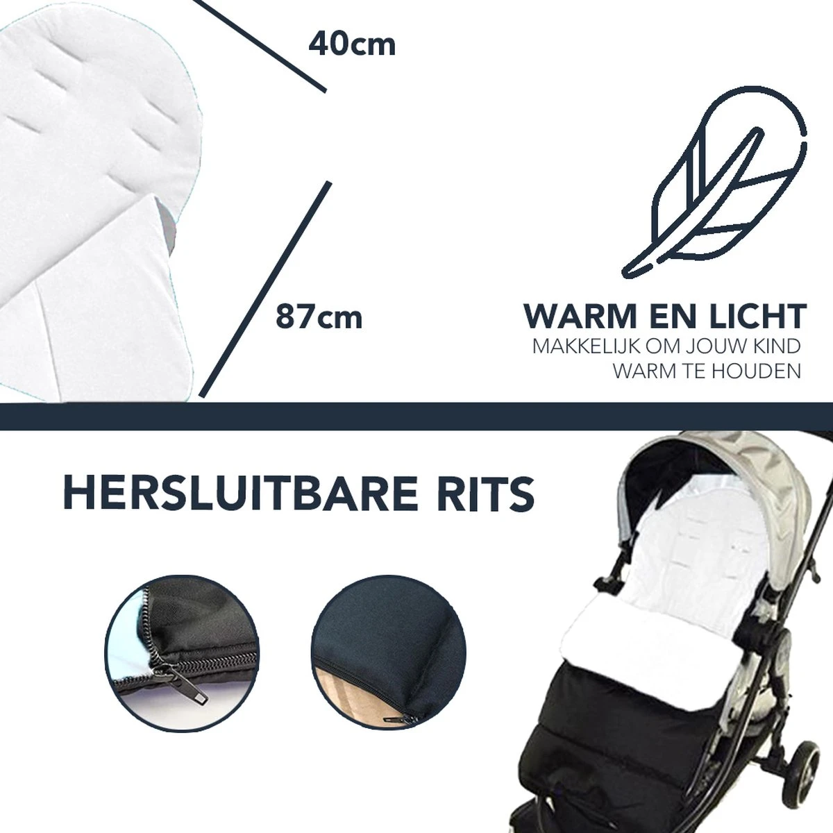 Achaté Voetenzak - Voor Kinderwagen of Stoeltje – Baby Slaapzak - Autostoel - Wit Achaté Voetenzak - Voor Kinderwagen Of Stoeltje – Baby Slaapzak - Autostoel - Wit -Baby Verzorging 1200x1200 162