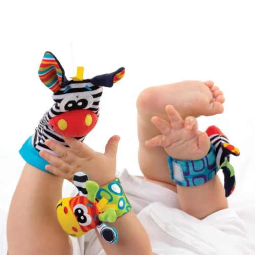 Playgro Pols- En Voetrammelaarset Zebra & Giraf - Set Van 4 Stuks, 2 Polsbandjes En 2 Rammelsokjes -Baby Verzorging 1200x1200 17