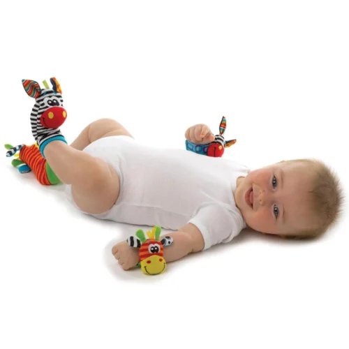 Playgro Pols- En Voetrammelaarset Zebra & Giraf - Set Van 4 Stuks, 2 Polsbandjes En 2 Rammelsokjes -Baby Verzorging 1200x1200 18