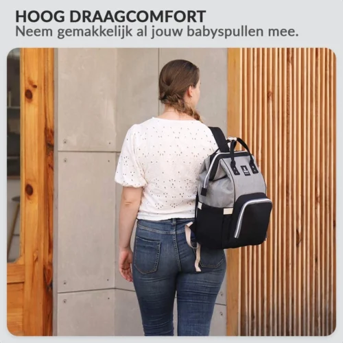 Buxibo Luier- En Verzorgingstas Inclusief USB Oplaadstation - Baby Rug Tas Met Isoleervak - Diaper Backpack Bag - Reis Rugzak - Grote Capaciteit - 23.8L - Zwart -Baby Verzorging 1200x1200 232