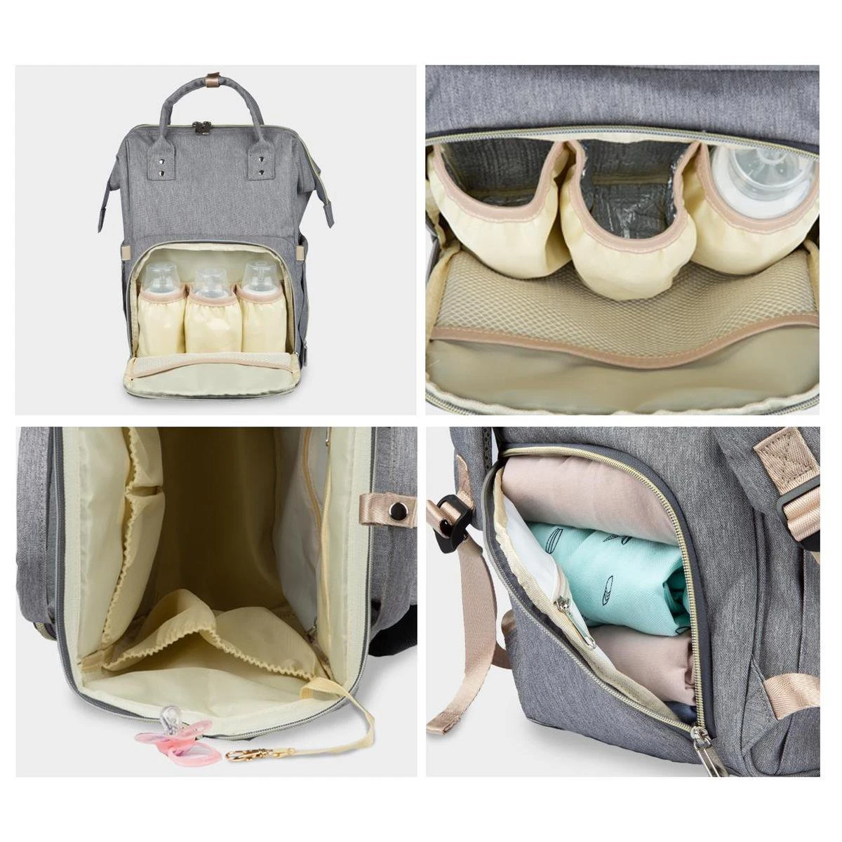 LifeGoods Luiertas Rugzak - Incl. Buggy en Kinderwagen Haken - Complete Set - 23.8 L - Grijs LifeGoods Luiertas Rugzak - Incl. Buggy En Kinderwagen Haken - Complete Set - 23.8 L - Grijs -Baby Verzorging 1200x1200 238