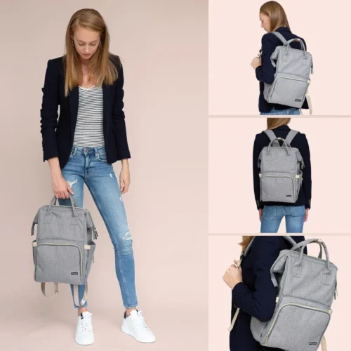 LifeGoods Luiertas Rugzak - Incl. Buggy En Kinderwagen Haken - Complete Set - 23.8 L - Grijs 6 LifeGoods Luiertas Rugzak - Incl. Buggy En Kinderwagen Haken - Complete Set - 23.8 L - Grijs -Baby Verzorging 1200x1200 241