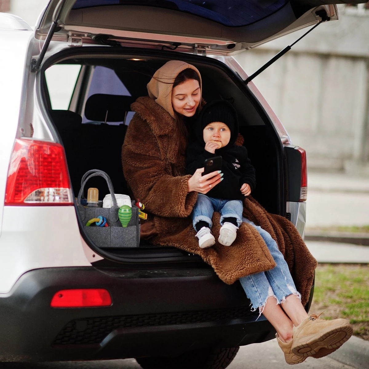 Relaxdays luiertas baby - verzorgingstas vilt - organizer luiers - uitneembare schotjes - Lichtgrijs Relaxdays Luiertas Baby - Verzorgingstas Vilt - Organizer Luiers - Uitneembare Schotjes - Lichtgrijs -Baby Verzorging 1200x1200 251