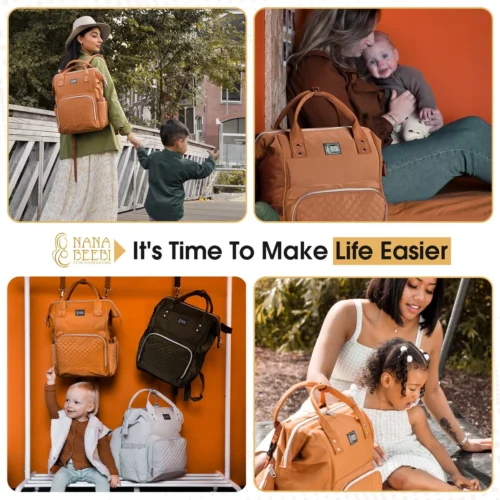 NanaBeebi Luiertas Rugzak Met Verschoonmatje - Cognac - Inclusief Flessenwarmhouder - Kinderwagenhaken En Isoleervak 6 NanaBeebi Luiertas Rugzak Met Verschoonmatje - Cognac - Inclusief Flessenwarmhouder - Kinderwagenhaken En Isoleervak -Baby Verzorging 1200x1200 285