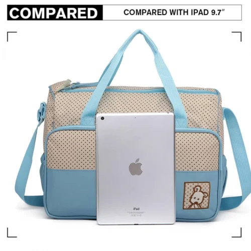 Miss Lulu Luiertas - 5-delige Verzorgingstas Set - Lichtblauw (9026 BE) -Baby Verzorging 1200x1200 294