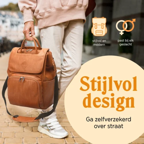 JeRie Luiertas Rugzak – Verschoonmatje – Verzorgingstas – Luiertassen – Met Kinderwagen Haken - Bruin 9 JeRie Luiertas Rugzak – Verschoonmatje – Verzorgingstas – Luiertassen – Met Kinderwagen Haken - Bruin -Baby Verzorging 1200x1200 301