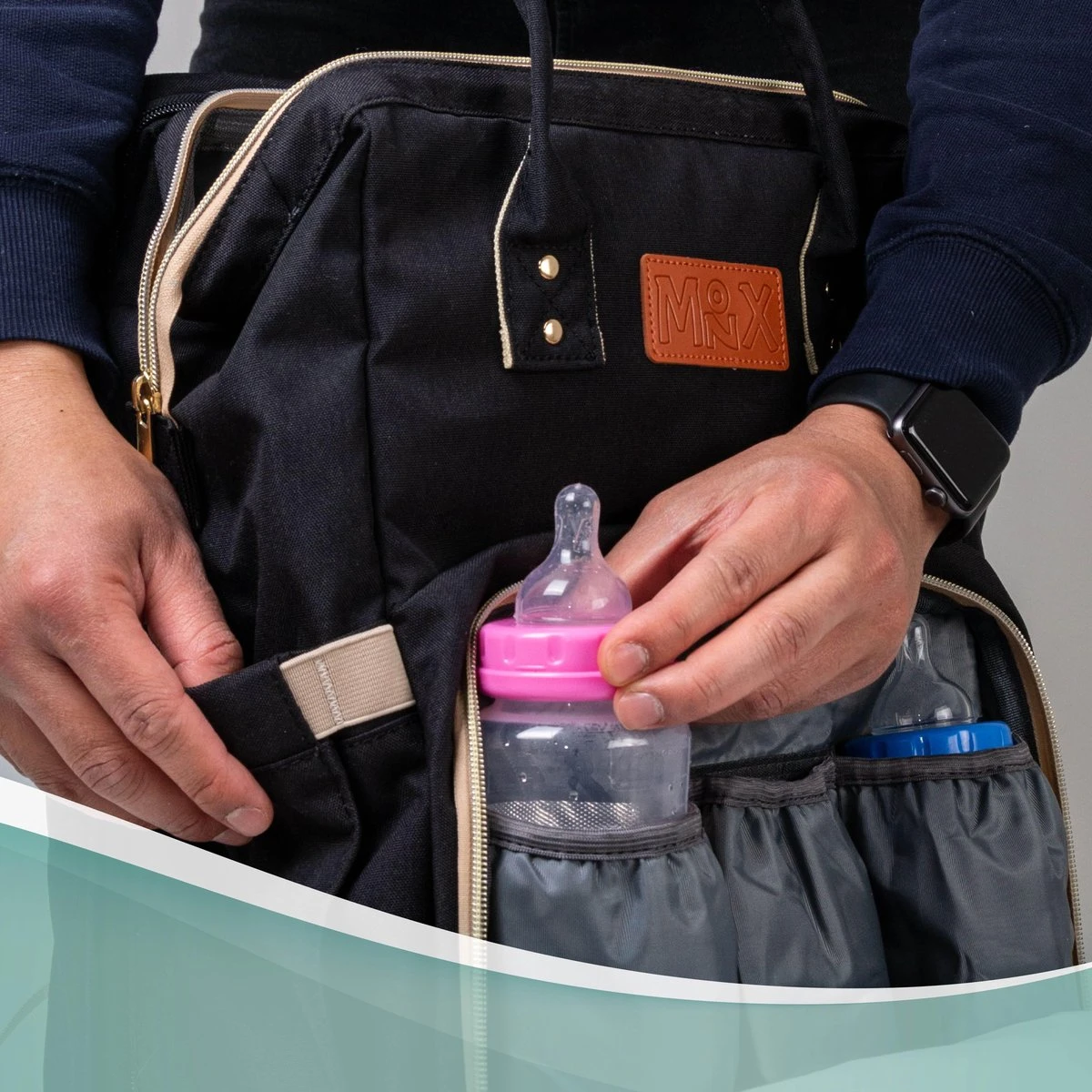 Luiertas rugzak - Monx Luiertas verzorgingstas met uitklapbaar babybedje - Overzichtelijke luierrugzak extra buggy en kinderwagen haken inclusief geïsoleerde flessenhouder - Zwart Luiertas Rugzak - Monx Luiertas Verzorgingstas Met Uitklapbaar Babybedje - Overzichtelijke Luierrugzak Extra Buggy En Kinderwagen Haken Inclusief Geïsoleerde Flessenhouder - Zwart -Baby Verzorging 1200x1200 308